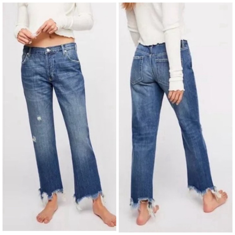 We the Free People Maggie Mid-Rise Straight Leg Jeans Size 27